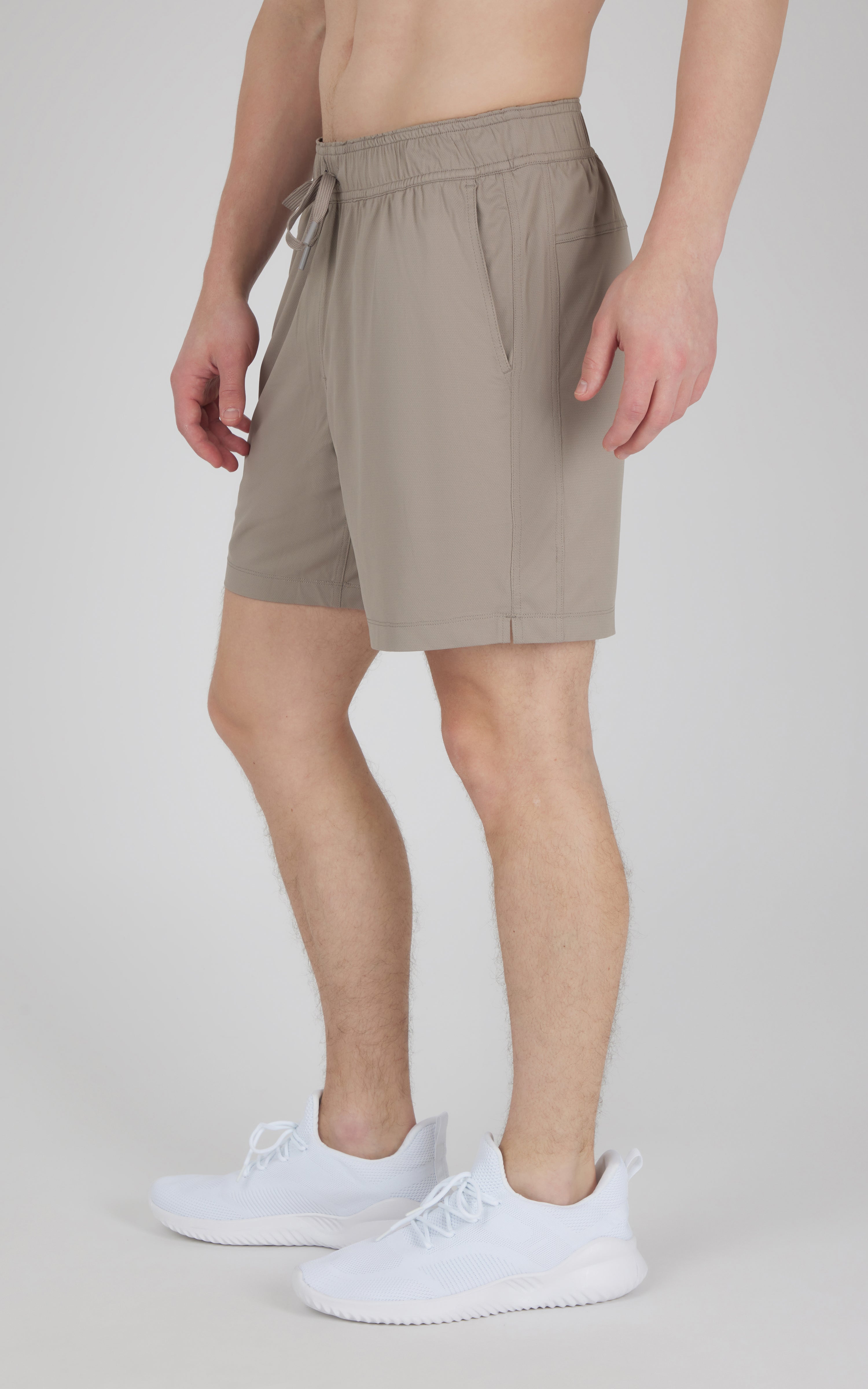 Mens Knit Stretch Pique Power 7" Shorts