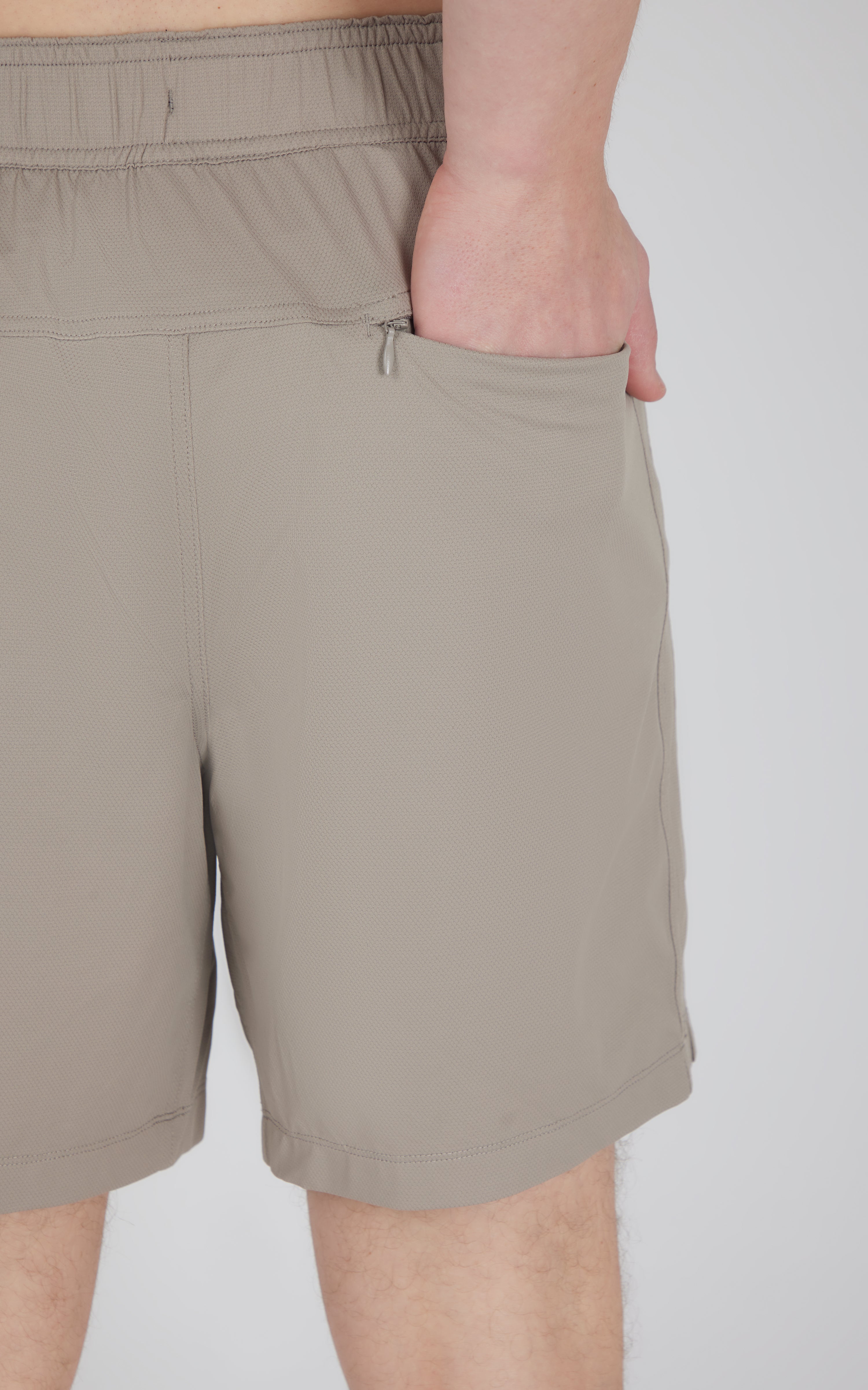 Mens Knit Stretch Pique Power 7" Shorts