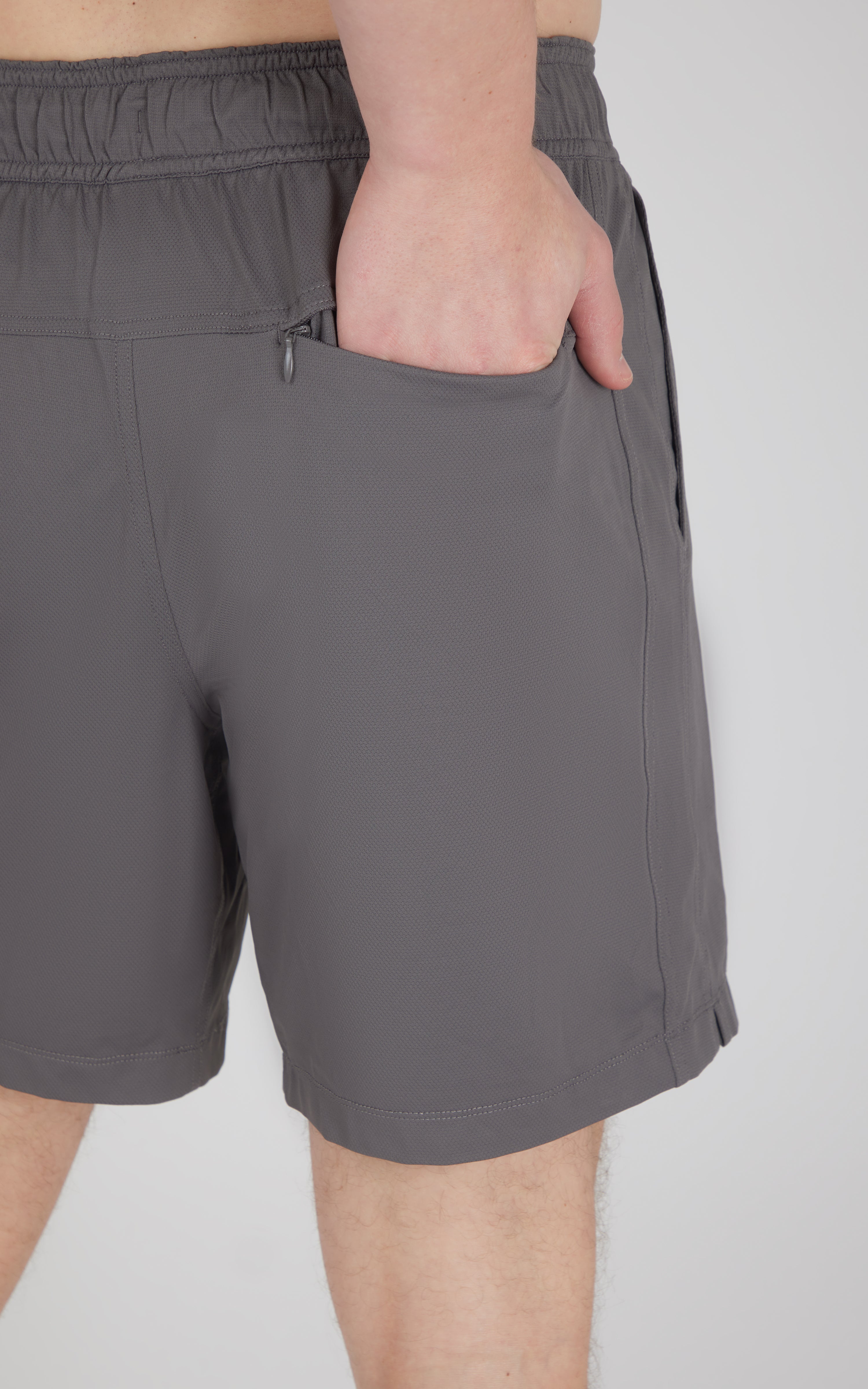 Mens Knit Stretch Pique Power 7" Shorts