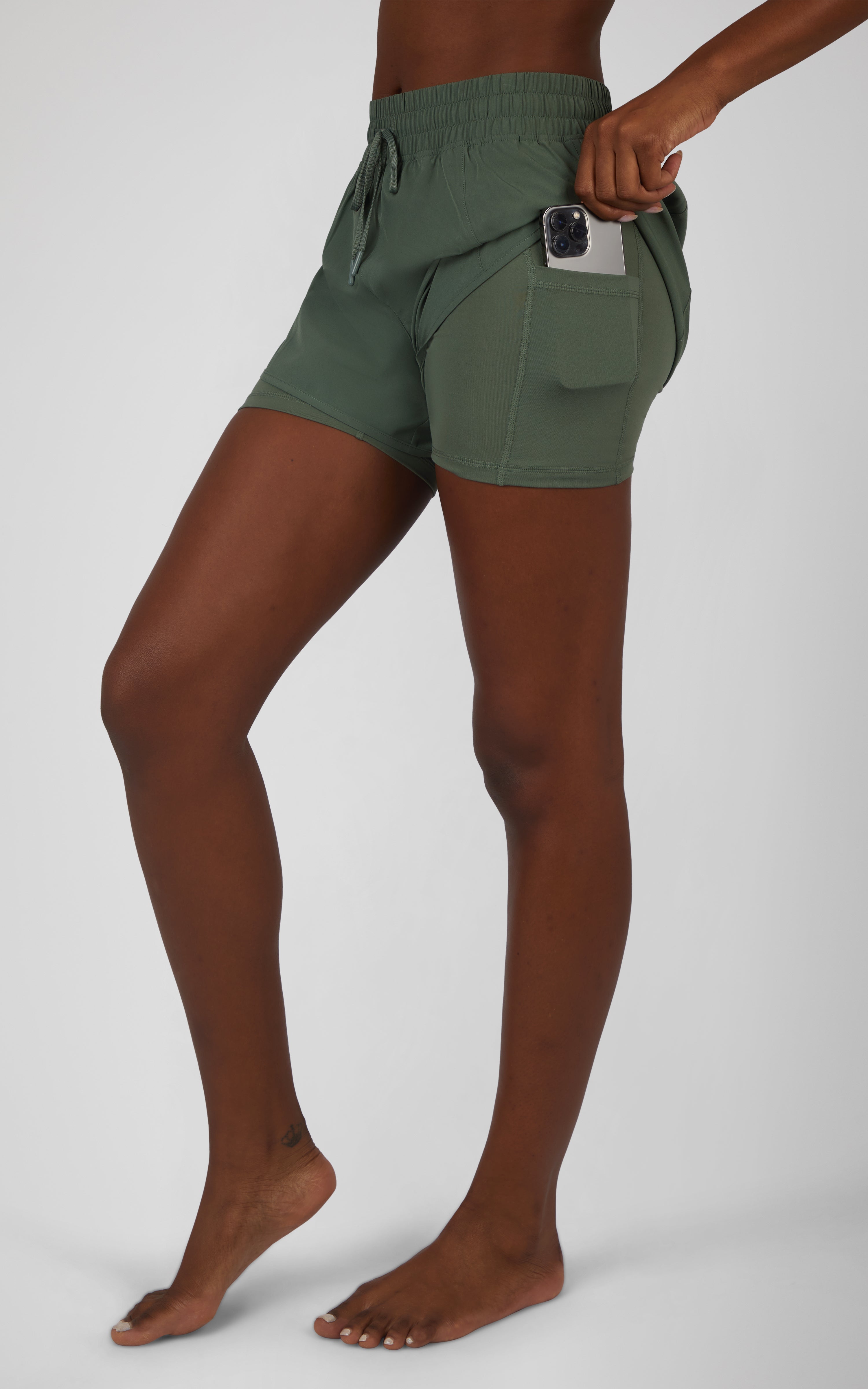 Lux 2-in-1 Running Shorts with Drawstring