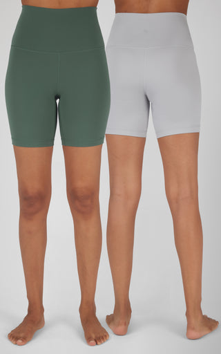 2 PK Lux 7" Super High Waist Bike Short - 90 Degree by Reflex