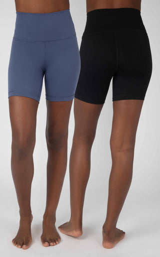 2 Pack Lux Elastic Free High Waist 7" Biker Short