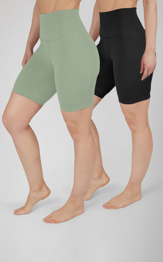2 PK Lux Super Hi Rise 7" Classic Biker Short - 90 Degree by Reflex