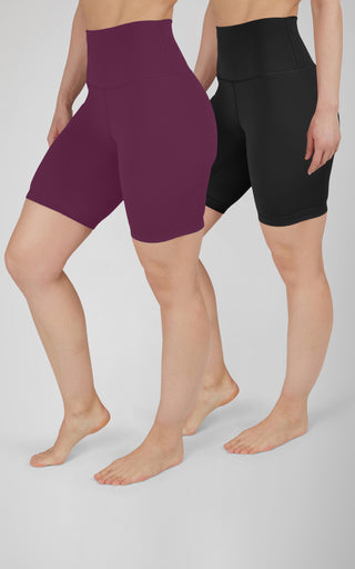 2 PK Lux Super Hi Rise 7" Classic Biker Short