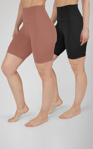 2 PK Lux Super Hi Rise 7" Classic Biker Short - 90 Degree by Reflex