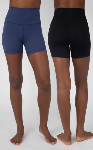 2 Pack Lux Elastic Free High Waist 5" Biker Short