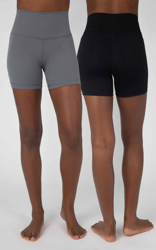 2 Pack Lux Elastic Free High Waist 5" Biker Short