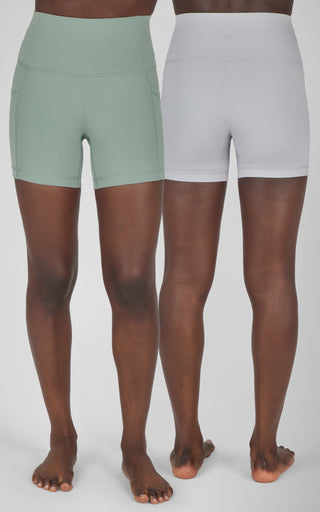 2 PK Lux Classic and Pocketed 5" Shorts
