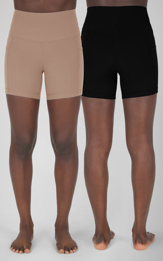 2 PK Lux Classic and Pocketed 5" Shorts