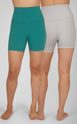 2 PK Lux 5" Super High Waist Bike Shorts - 90 Degree by Reflex