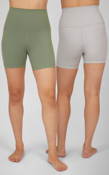 2 PK Lux 5" Super High Waist Bike Shorts - 90 Degree by Reflex