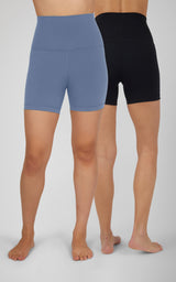 2 PK Lux 5" Super High Waist Bike Shorts - 90 Degree by Reflex