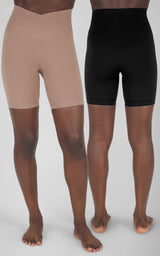 2 PK Lux 5" Super High Waist Bike Shorts - 90 Degree by Reflex