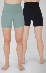 2 PK Lux 5" Super High Waist Bike Shorts - 90 Degree by Reflex