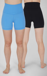 2 PK Lux 5" Super High Waist Bike Shorts - 90 Degree by Reflex