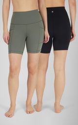 2 PK 7" Lux Basic and Side Pocket Shorts - 90 Degree by Reflex