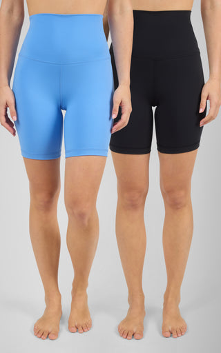 2 PK Lux 7" Super High Waist Bike Short - 90 Degree by Reflex
