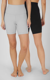 2 PK Lux 7" Super High Waist Bike Short - 90 Degree by Reflex