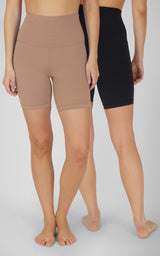 2 PK Lux 7" Super High Waist Bike Short - 90 Degree by Reflex