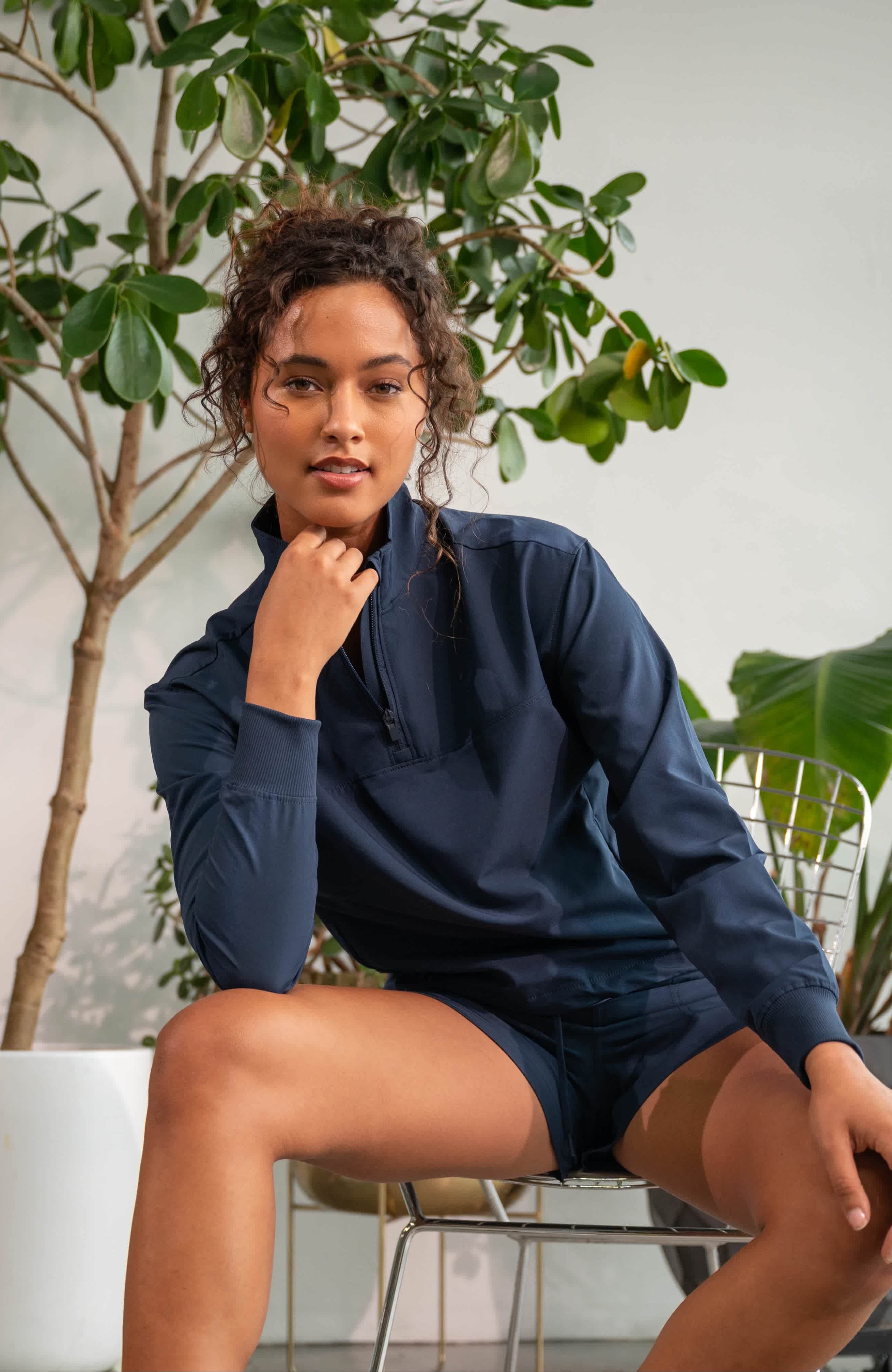 Citylite Half Zip Cinched Hem Jacket - 90 Degree by Reflex