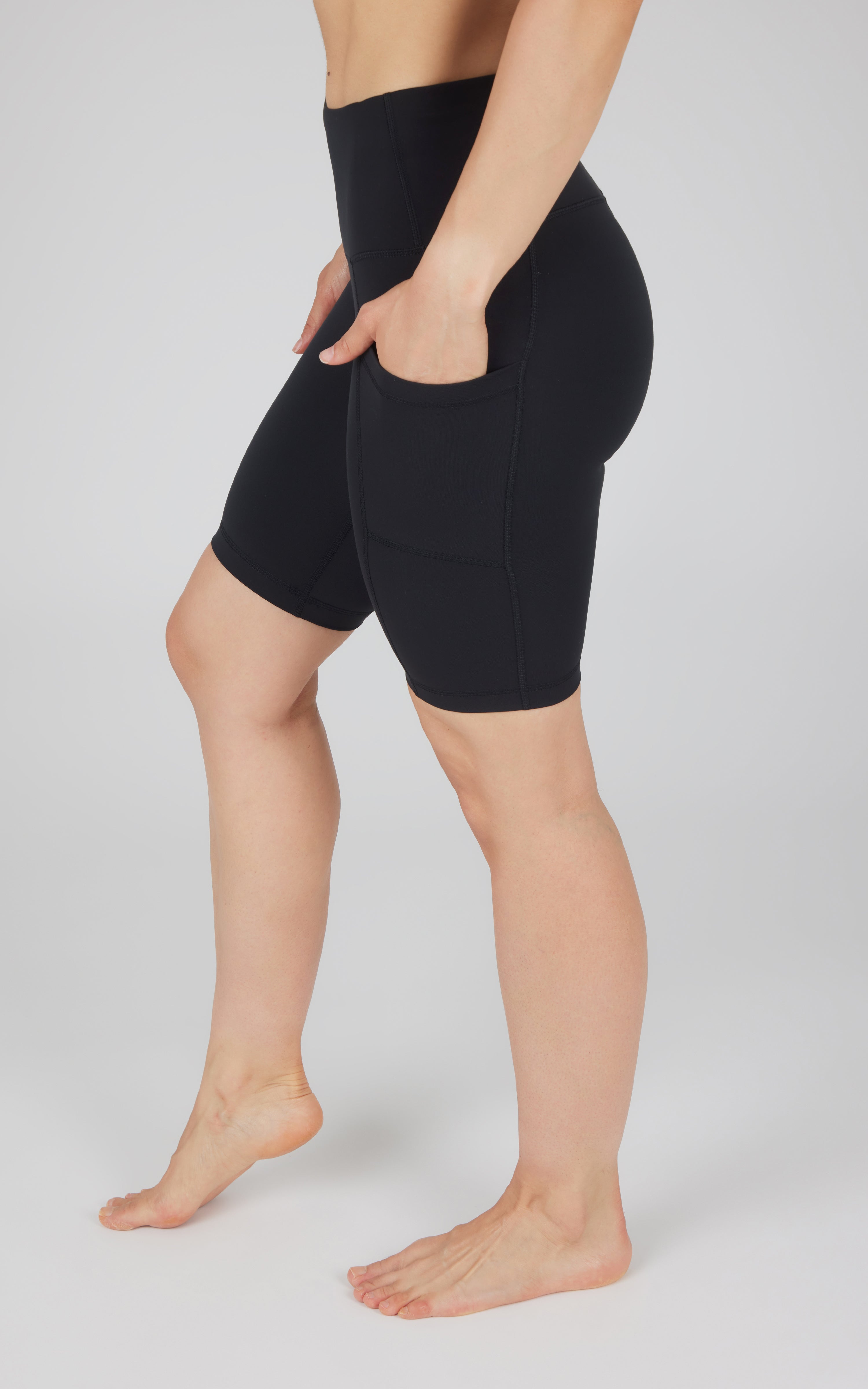 Tribeca High Waist 9" Short with Side Pockets - 90 Degree by Reflex