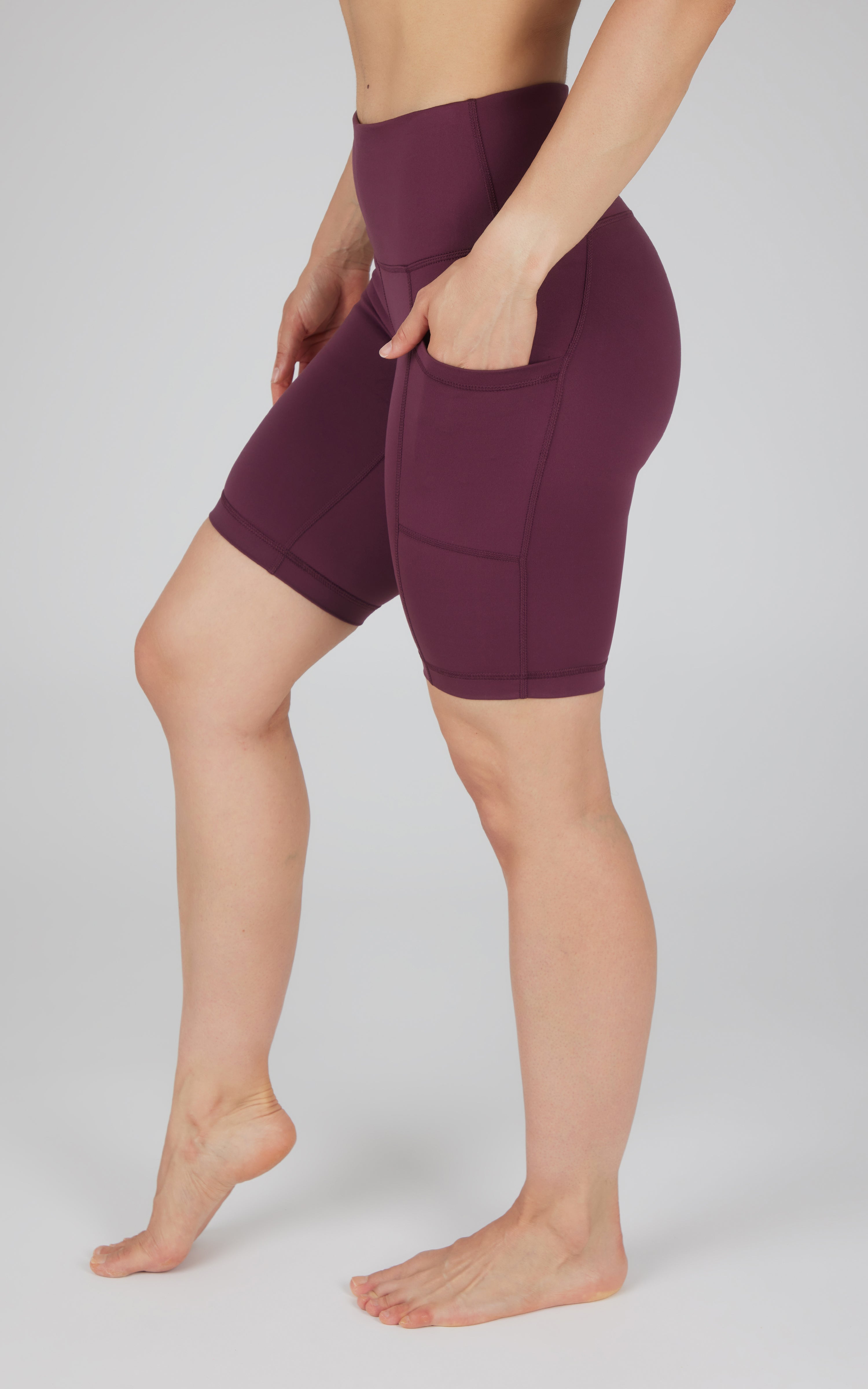 Tribeca High Waist 9" Short with Side Pockets - 90 Degree by Reflex
