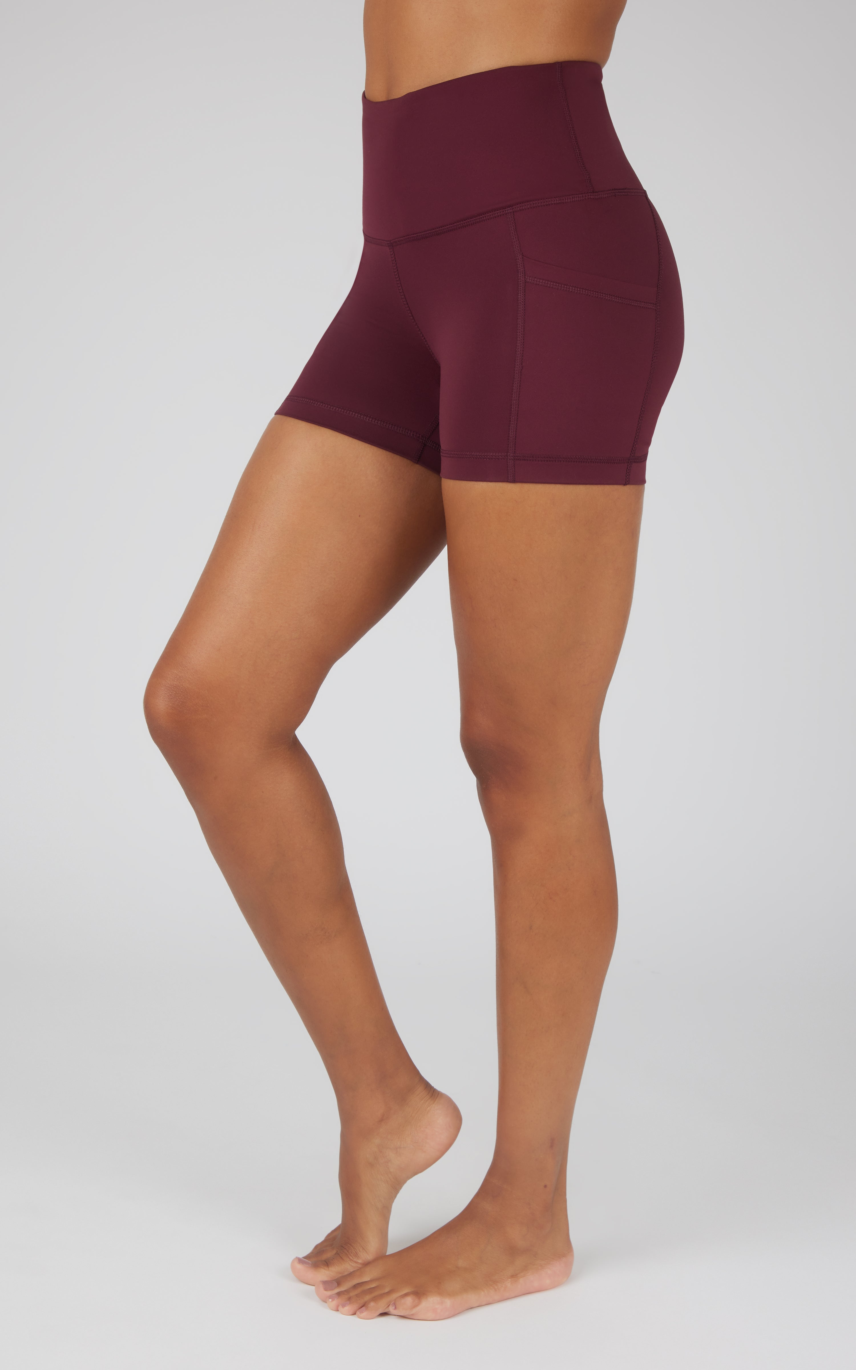 Lux Polygiene Tribeca High Waist 3 1/2" Short with Side Pockets - 90 Degree by Reflex