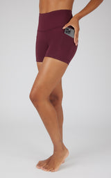 Lux Polygiene Tribeca High Waist 3 1/2" Short with Side Pockets - 90 Degree by Reflex