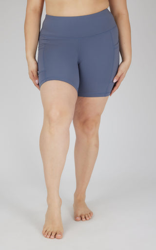 Plus Lux Tribeca Hi Rise V-Back Side Pocket 7" Short - 90 Degree by Reflex