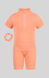 Toddler Girls Rib Seamless Top & Short Set - 90 Degree by Reflex