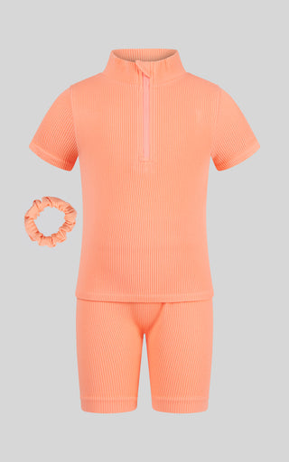 Toddler Girls Rib Seamless Top & Short Set - 90 Degree by Reflex
