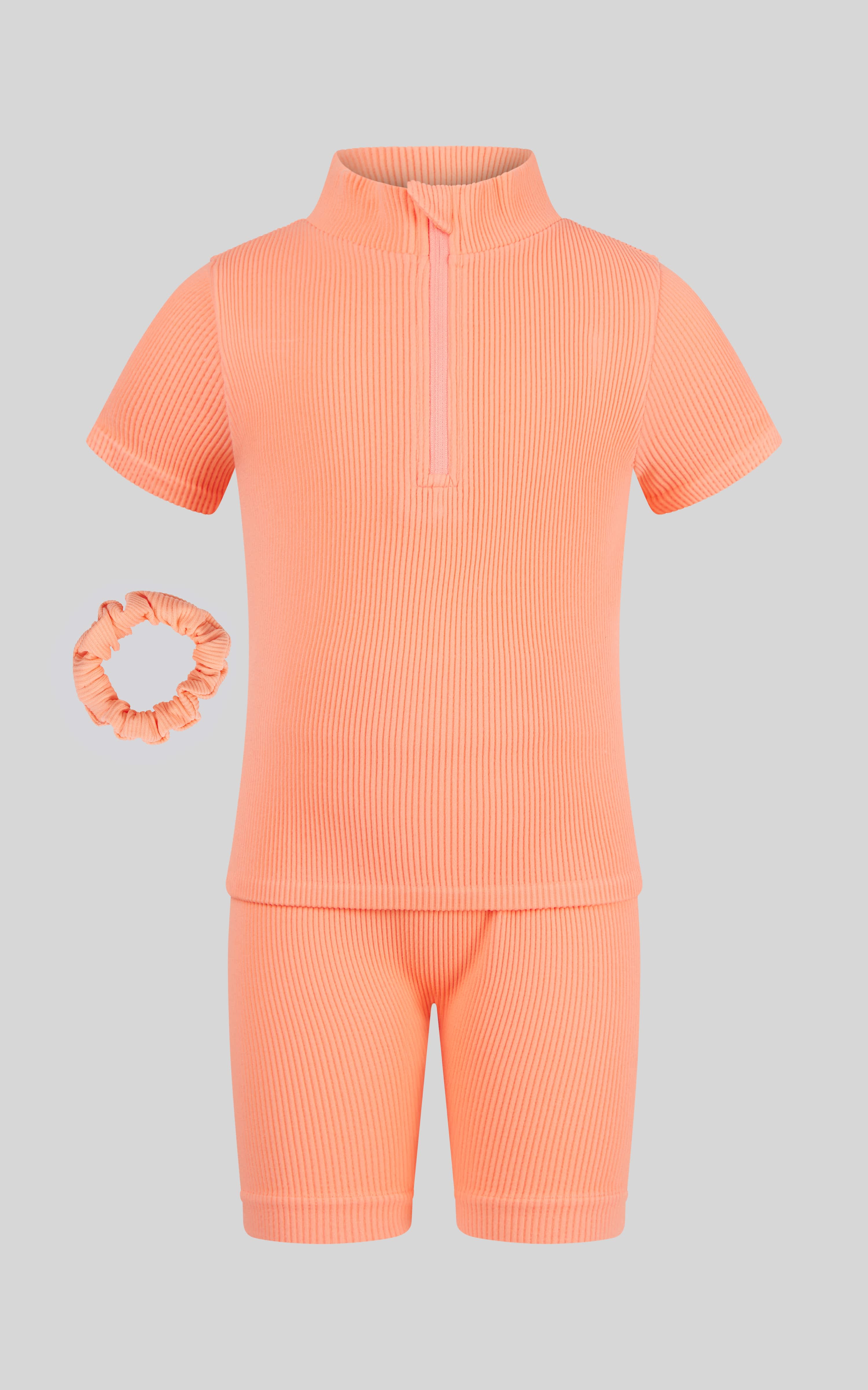 Toddler Girls Rib Seamless Top & Short Set - 90 Degree by Reflex