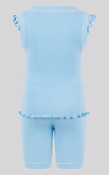 4-6X 3PC Ruffle Tank + Biker Short + Scrunchie Set - 90 Degree by Reflex