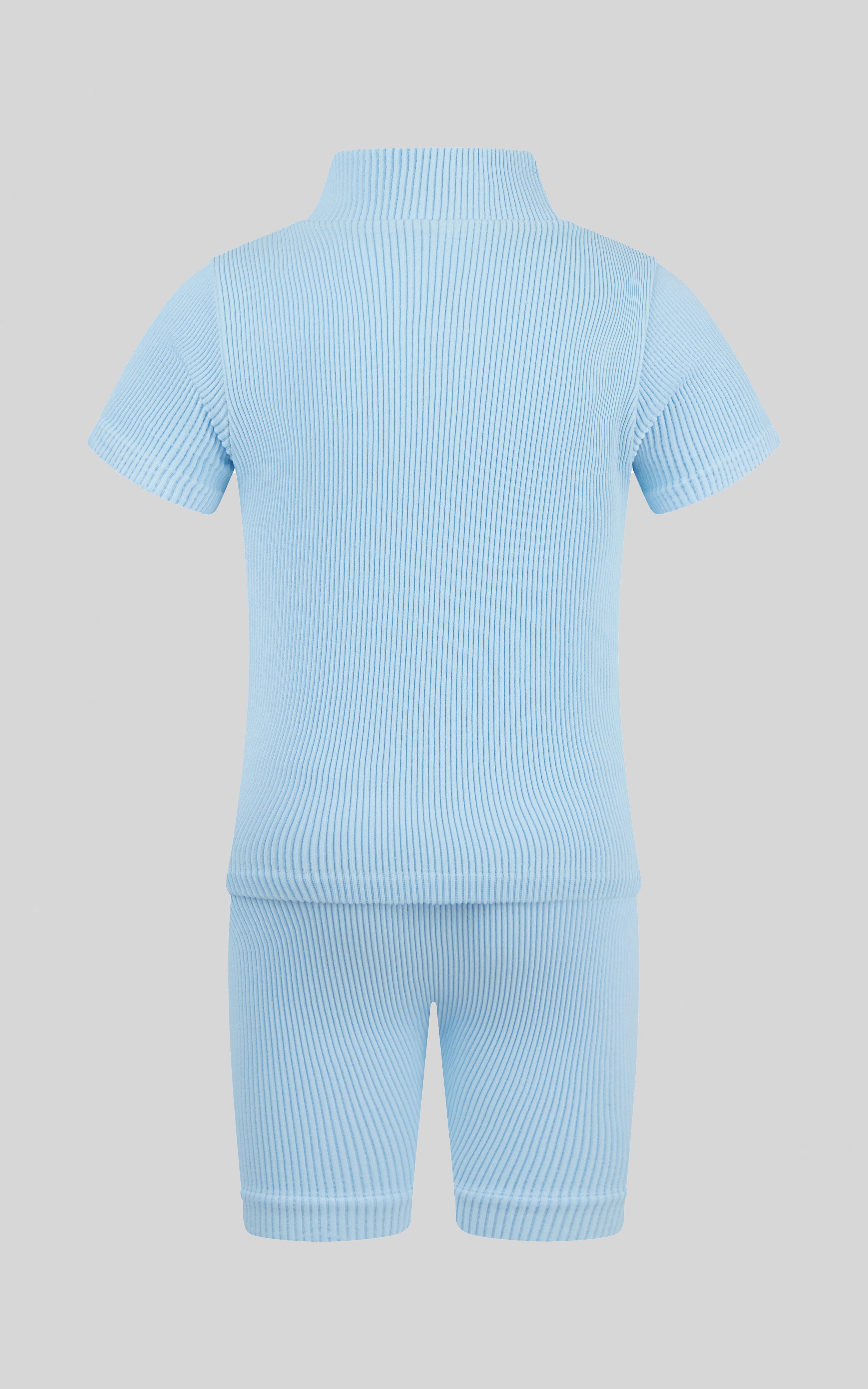 LITTLE GIRLS RIB SEAMLESS NOVA HALF ZIP SHORT SLEEVE + RIB SEAMLES - 90 Degree by Reflex