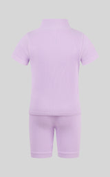 4-6X Rib Seamless Top & Short & Scrunchie Set