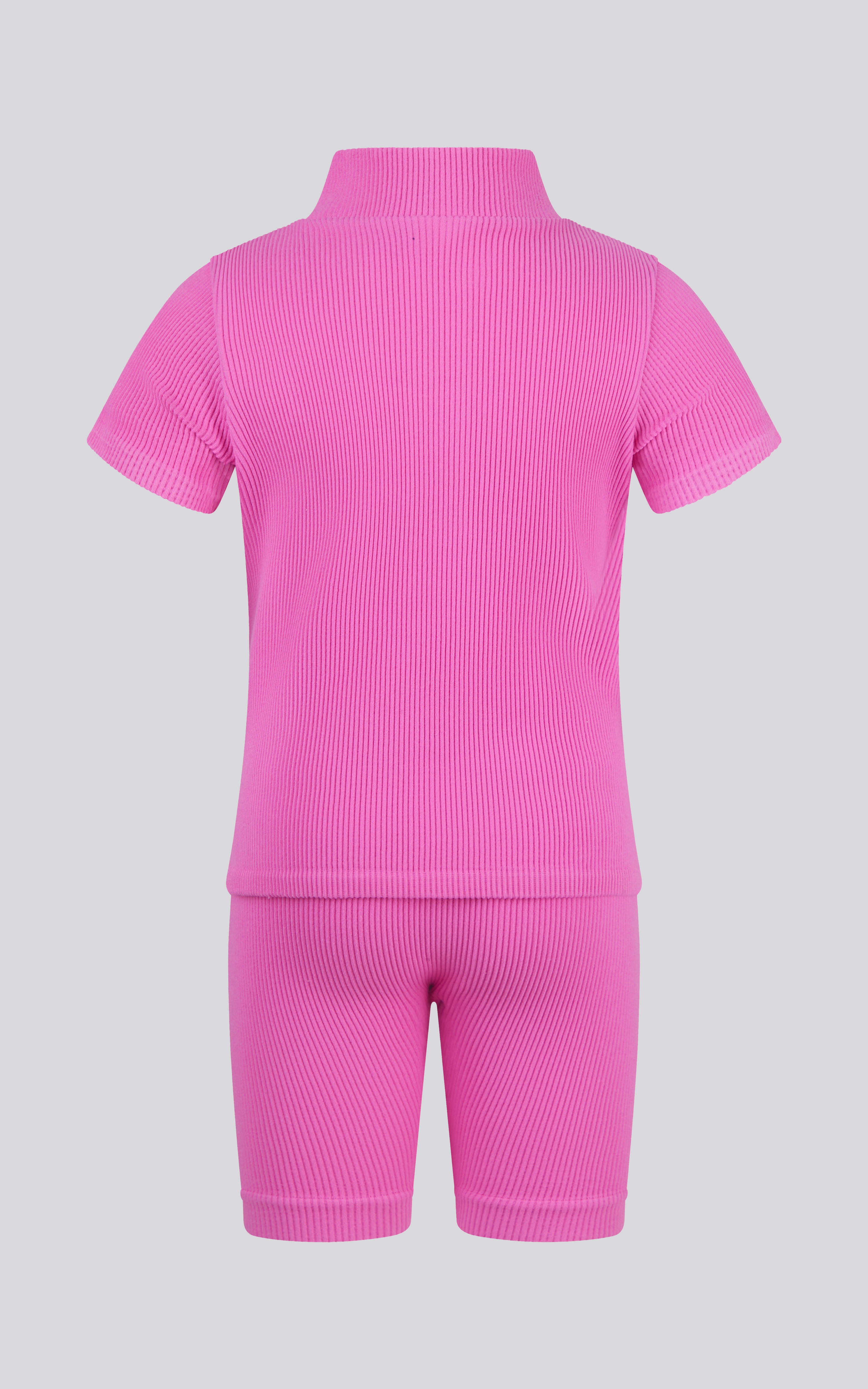 LITTLE GIRLS RIB SEAMLESS NOVA HALF ZIP SHORT SLEEVE + RIB SEAMLES - 90 Degree by Reflex