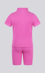 4-6X Rib Seamless Top & Short & Scrunchie Set