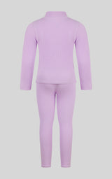 4-6x Girls 3 PC Half Zip Long Sleeve + Legging + Scrunchie Set - 90 Degree by Reflex