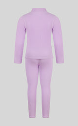 4-6x Girls 3 PC Half Zip Long Sleeve + Legging + Scrunchie Set