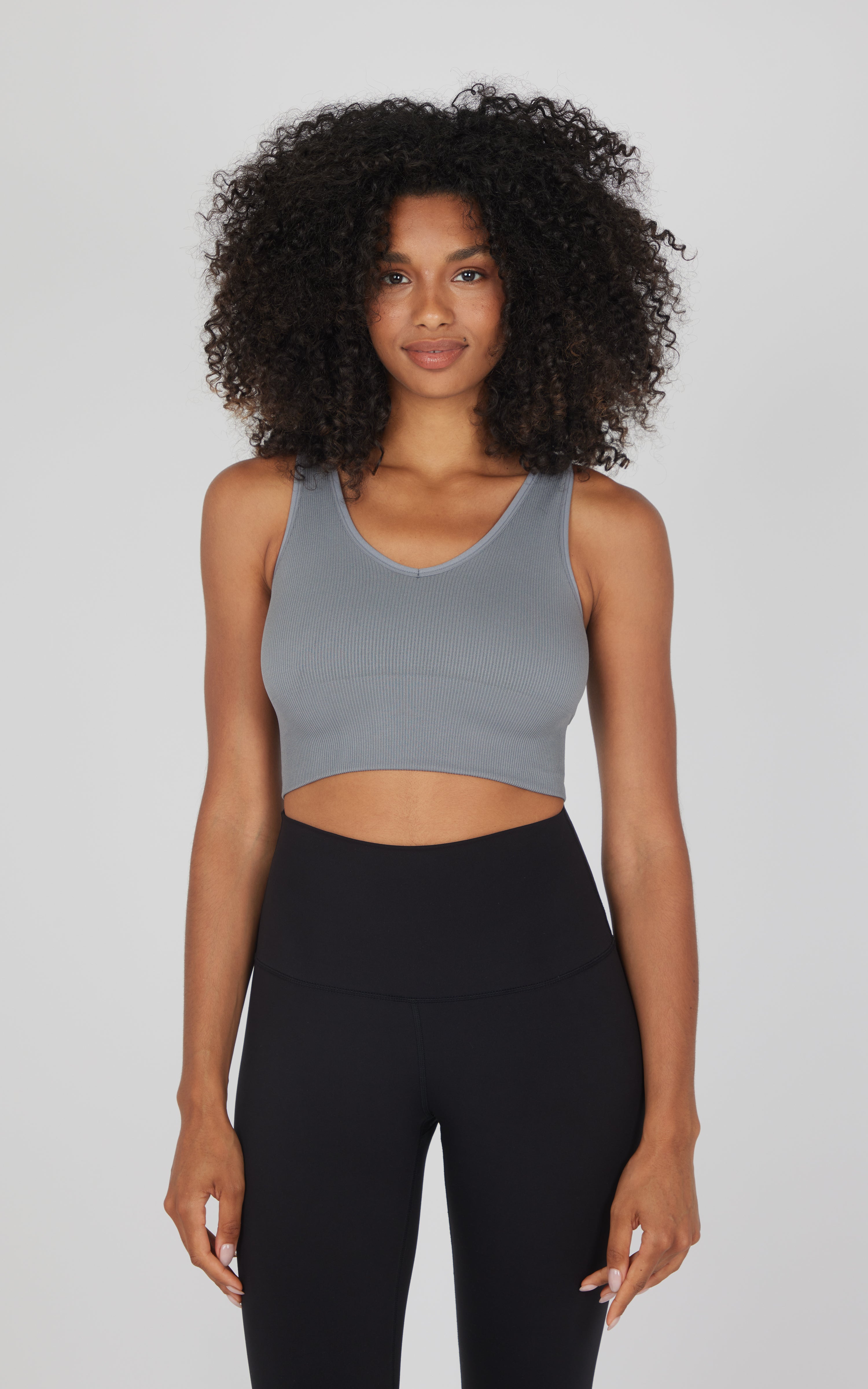 2 PK Ribbed V-Neck Tank Top - 90 Degree by Reflex