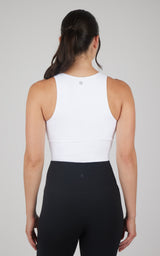 Seamless V-Neck Crop Ribbed Tank Top - 90 Degree by Reflex
