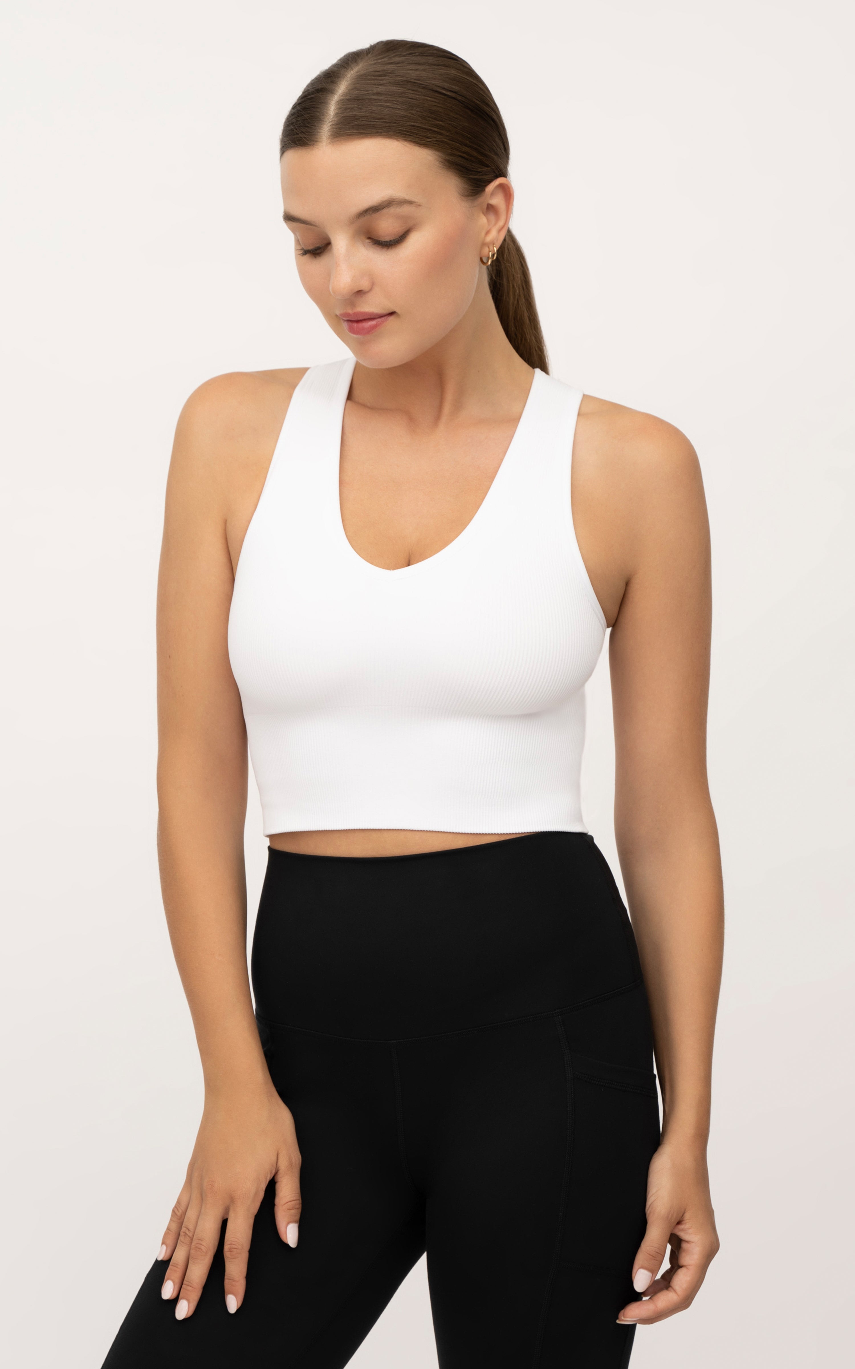 2 PK Ribbed V-Neck Tank Top - Beat the Streets