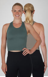2 PK Racerback Tank with Built in  Bra - 90 Degree by Reflex