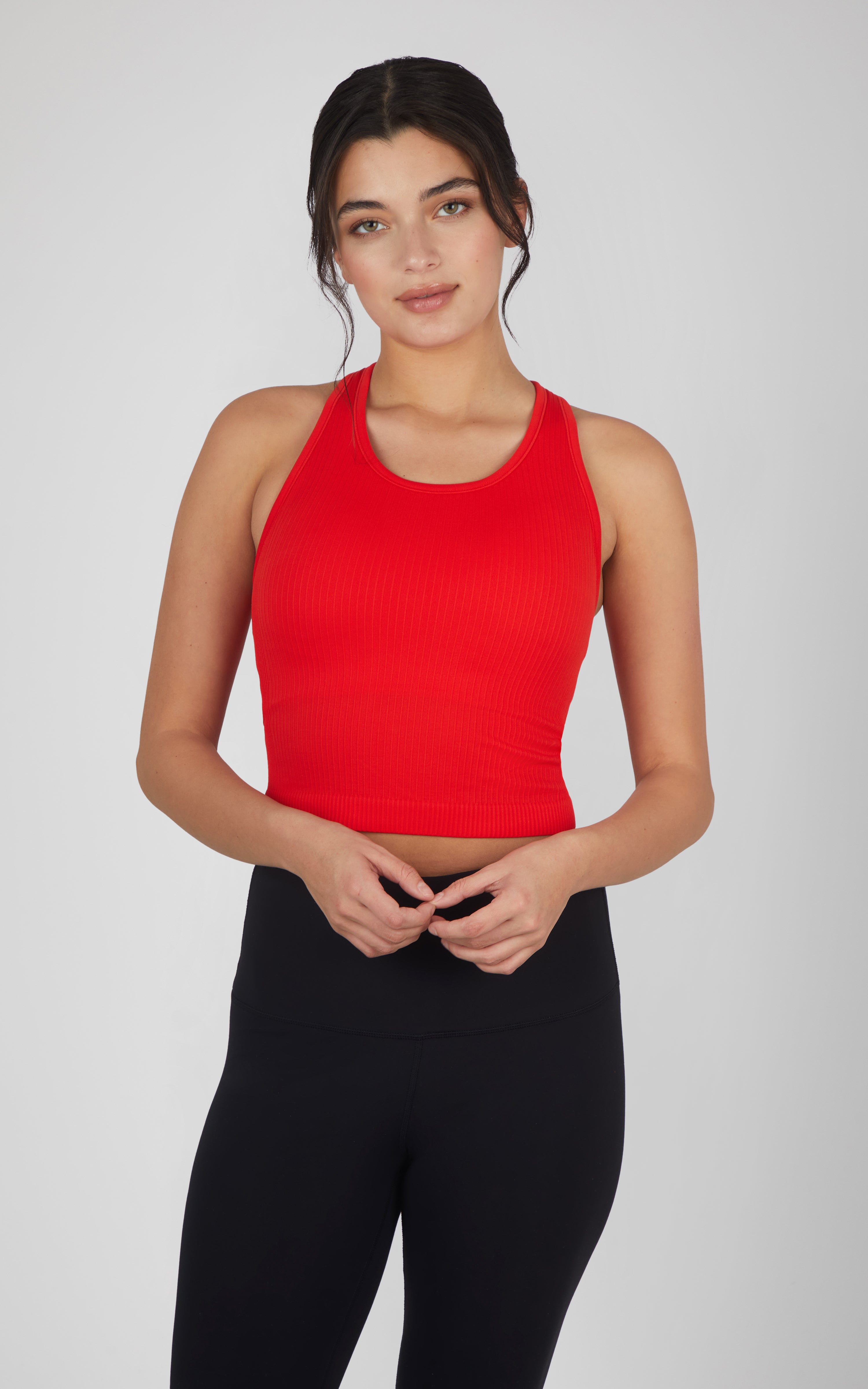 Ribbed Tank  with Padded Bra - 90 Degree by Reflex