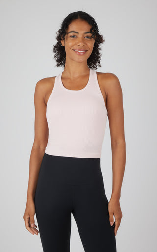 Ribbed Tank  with Padded Bra - 90 Degree by Reflex