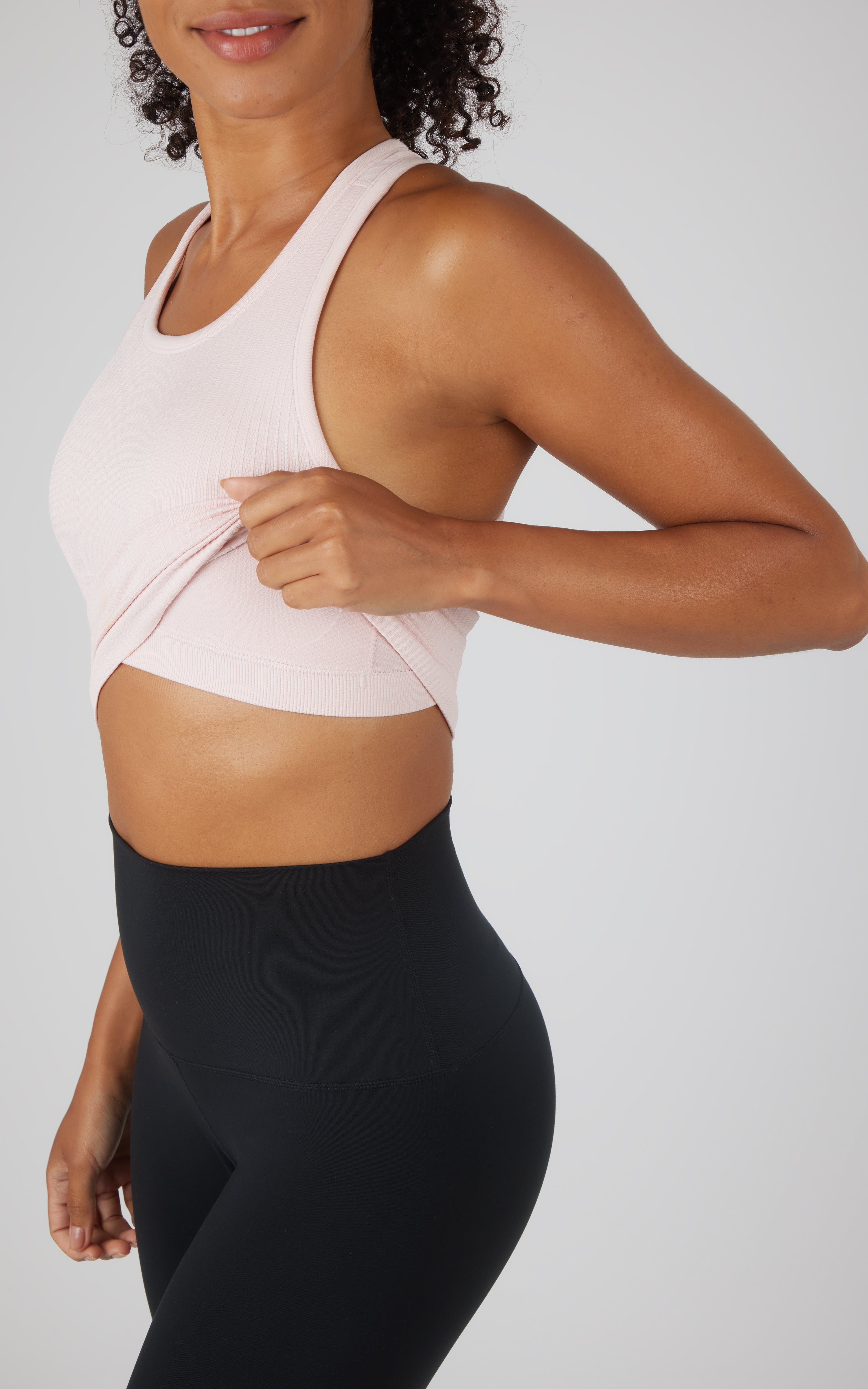 Ribbed Tank  with Padded Bra - 90 Degree by Reflex