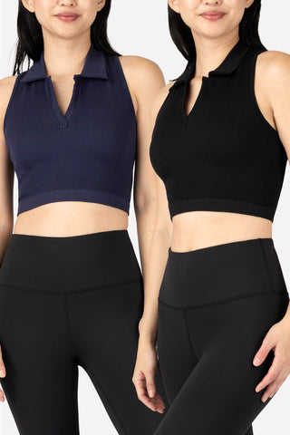 2 Pack Baseline Seamless Polo Cropped Tank