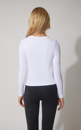 3 PK Ribbed Seamless Crew Neck, Scoop Neck and Square Neck Long Sleeve Top - Our Earthy Story - 90 Degree by Reflex