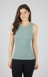 2 PK Stonewash Ribbed Seamless Tank - 90 Degree by Reflex