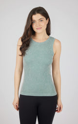 2 PK Stonewash Ribbed Seamless Tank - 90 Degree by Reflex